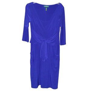 LAUREN RALPH LAUREN DRESS ROYAL BLUE SIZE 6